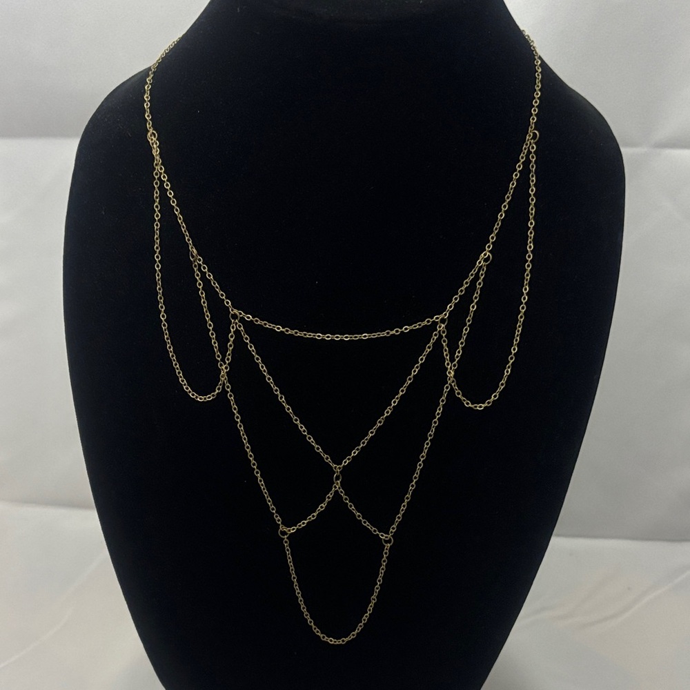 Hand Crafted Bronze Multi-Layer Necklace
